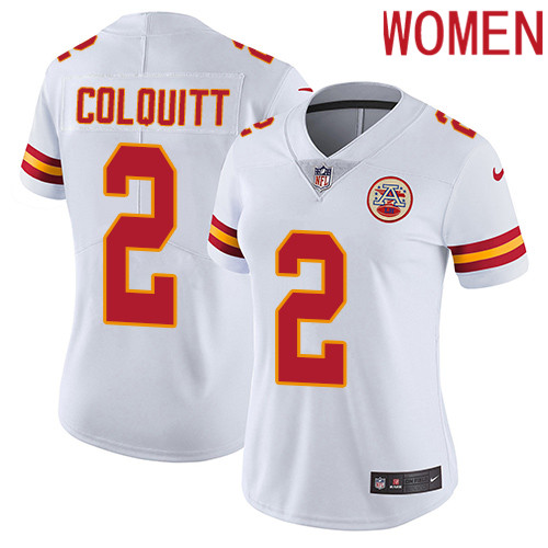 2019 Women Kansas City Chiefs #2 Colquitt white Nike Vapor Untouchable Limited NFL Jersey